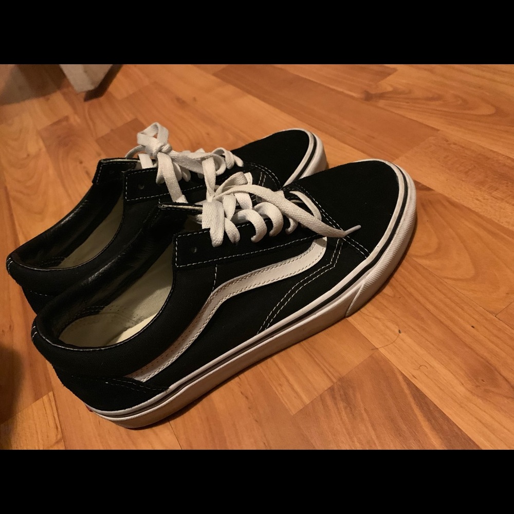 Black and white vans